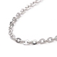 Rhodium Plated 925 Sterling Silver Cable Chains Necklace for Women STER-I021-09P-2