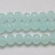 Faceted Rondelle Imitation Jade Glass Bead Strands X-GLAA-F001-10x8mm-25-1