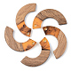 Pendentifs en bois de résine et de noyer RESI-S389-007A-A01-1