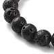 Bracelet extensible de perles de pierres précieuses mélangées rondes naturelles BJEW-JB06966-8