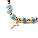 Bande de résine perles rondes bracelet cordon réglable pour fille femmes BJEW-JB06754-6