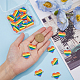 Hobbiesay 30 Uds encantos de conector de esmalte de aleación de color arcoíris ENAM-HY0001-15-3