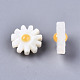 パールシェルビーズの天然な白いシェルマザーオブパール  花  貝殻色  10x5mm  穴：0.8mm SHEL-S266-13A-3