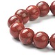 Natürliche rote Jaspis Perlen Stretch-Armbänder BJEW-A117-E-28-3
