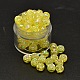 Perles acryliques transparentes écologiques galvanisées de fleur de couleur ab PACR-I001-M-3
