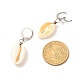 Natural Cowrie Shell Beads Dangle Earrings for Girl Women EJEW-JE04641-02-4