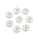 8 -petal тибетский стиль сплава цветок крышки шарика TIBEB-2347-S-LF-3