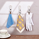 GORGECRAFT 8Pcs 4.72x1.12 Inch Large Tea Towel Clip Beach Towel Hanging Clip with Braided Cotton Loop Metal Clamp for Bathroom Kitchen Home Cabinets Cloth Hanging Storage Supplies AJEW-GF0005-42-7