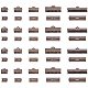 Pandahall Elite ca. 150 Stück 5 Größe Antik Bronze Messing Band Enden Klemme Crimps Kordelenden mit Schlaufe für Armband Schmuck DIY Handwerk machen KK-PH0001-10AB-1