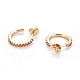 Brass Micro Pave Cubic Zirconia Stud Earrings EJEW-F198-05G-1