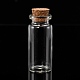ガラスボトルビーズ瓶保存容器  コルク栓付き  ウィッシングボトル  透明  22x62mm  ボトルネック：直径15mm  容量：15ml（0.5液量オンス） CON-Q004-2