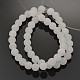 Jade blanc naturel perles rondes brins X-G-D662-8mm-2