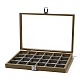 24 scatola per presentazione gioielli in legno con griglia ODIS-M007-03-2