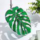 Monstera Leaf Acrylic Pendant Decorations HJEW-WH0043-33B-4