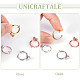 Unicraftale 12 paires 4 couleurs boucles d'oreilles clips en laiton KK-UN0001-55-5