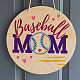FINGERINSPIRE Baseball Mom Stencil for Painting 11.8x11.8 inch Mother's Day Decoration Plastic PET Love Heart Craft Stencils with Text for DIY Scrapbook DIY-WH0391-0039-6