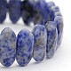 Натуральные синие пятна браслеты из бисера яшмы BJEW-J123-04-2
