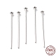 Rhodium Plated 925 Sterling Silver Flat Head Pins STER-M117-03A-P-1