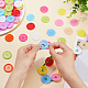 CRASPIRE 240pcs 12 Colors Plastic Button Round Resin Colourful Button 4 Holes 30mm Craft Buttons for Crafting Clothes DIY Craft Sewing Knitting Crochet KY-CP0001-01-3