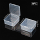 Superfundings 6 Packung durchsichtige Kunststoffperlen Aufbewahrungsbehälter Boxen mit Deckel 7.5x7.5x3.5cm kleine quadratische Kunststoff-Organizer Aufbewahrungsboxen für Perlen Schmuck Bürohandwerk CON-WH0074-63C-2