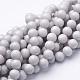 Eco-Friendly Round Baking Paint Glass Beads Strands HY-A003-8mm-RV43-3