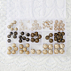 Hobbiesay 90 pcs 13 style vintage placage perles acryliques 14 mm métal enlacé rond avec étoile perles en vrac perle plaquée or pour la fabrication de bijoux bricolage matériel de perlage OACR-HY0001-03-6