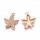 Nickel Free & Lead Free Light Gold Alloy Starfish Pendants PALLOY-J219-046-NR-2