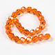 Faceted Round Imitation Austrian Crystal Glass Bead Strands G-PH0008-12-6mm-1