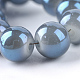 Electroplate Glass Beads Strands EGLA-Q062-6mm-E-M-4