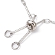 Realizzazione di braccialetti con catena a maglie con barra di ottone AJEW-JB01187-02-3