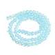 Cuisson des brins de perles de verre transparentes peintes DGLA-F029-J4mm-10-3