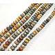 Rondelles en pierre picasso naturelle/brins de perles en jaspe picasso G-L439-13-3