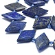 Naturales lapis lazuli de hebras de abalorios G-O179-H02-3
