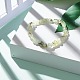 Natural Prehnite Nuggets Beads Stretch Bracelet for Her BJEW-JB06951-05-2