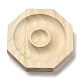 ブナ木製バングル & ブレスレット & 指輪 & ビーズ ディスプレイ ホルダー トレイ  八角形  10x10x1.5cm AJEW-D068-01B-2