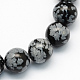 Natur Schneeflocken-Obsidian runden Perlen Stränge X-G-S172-10mm-1