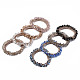 Bling Glass Beads Braided Stretch Bracelet BJEW-S144-005-2
