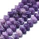 Chapelets de perles en jade lilas naturel G-K245-G02-04-1