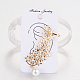 Star Alloy Rhinestone Cuff Earrings EJEW-O069-25G-1