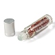 Botellas de bola de rodillo de cuentas de chip de jaspe rojo natural AJEW-H101-01E-2