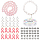 Kit per la creazione di braccialetti in quarzo rosa naturale fai da te nbeads DIY-NB0006-31-1