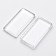 48x24MM Rectangle Transparent Clear Glass Cabochons X-GGLA-ZX001-1-2