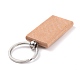 Schlüsselanhänger aus Naturholz HJEW-P008-02-2