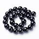 Natural Black Onyx Round Beads Strands GSR14mmC097-3