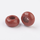 Natürliche rote Jaspis europäischen Perlen G-G740-12x6mm-04-2