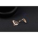 Real Rose Gold Plated Fashion Eco-Friendly Alloy Three Ring Enamel Ear Studs EJEW-AA00052-RG-2