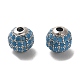 925 micro pavé di perle di zirconi cubici in argento sterling placcato in rodio STER-H110-24A-02P-1