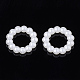 ABS Plastic Imitation Pearl Linking Rings OACR-S020-03A-1