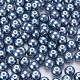 Pandahall 1 box umweltgefärbte glasperlen perlen runde glasperlen schiefergraue perlen perlmutt bezaubern für schmuckherstellung 8mm HY-BC0001-8mm-RB077-8