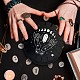 CRASPIRE Pendulum Holder Stand Crystal Display Shelf Black Moon Phase Hands Wooden Dowsing Divination Metaphysical Boards Witch Stuff for Hanging Crystal Stone Essential Oil Decor DJEW-WH0046-025-4